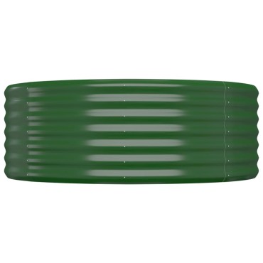 vidaXL Ζαρντινιέρα Πράσινη 249x100x36εκ Ατσάλι με Ηλεκτρ. Βαφή Πούδρας