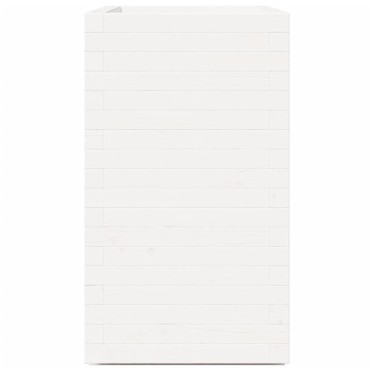 vidaXL Ζαρντινιέρα Κήπου Λευκή 70x40x72,5 εκ. από Μασίφ Ξύλο Πεύκου