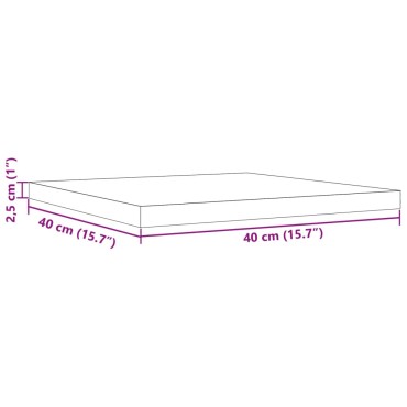 vidaXL Επιφάνεια Τραπεζιού Τετράγωνη 40x40x2,5cm Μασίφ Ξύλο Πεύκου 1 τεμ.