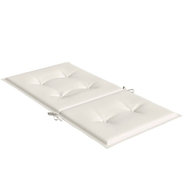 vidaXL Μαξιλάρια Καρέκλας με Πλάτη 6 τεμ. Κρεμ 100x50x4cm Ύφασμα