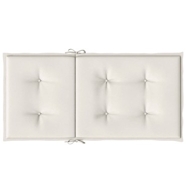 vidaXL Μαξιλάρια Καρέκλας με Πλάτη 6 τεμ. Κρεμ 100x50x4cm Ύφασμα