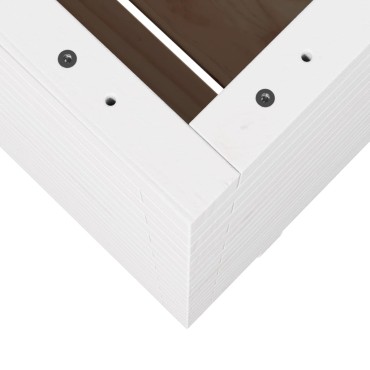 vidaXL Ζαρντινιέρα Κήπου Λευκή 60x60x72,5 εκ. από Μασίφ Ξύλο Πεύκου