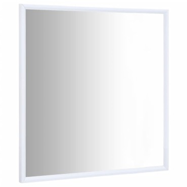 vidaXL Καθρέφτης Λευκός 50 x 50 εκ.
