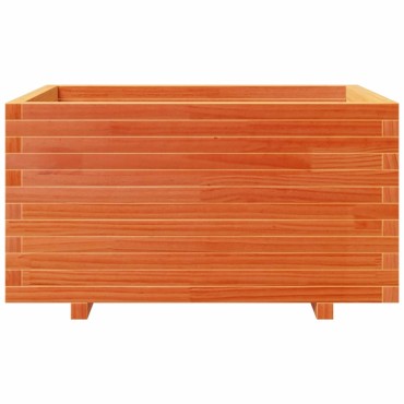 vidaXL Ζαρντινιέρα Καφέ Κεριού 90x60x49,5 εκ. από Μασίφ Ξύλο Πεύκου