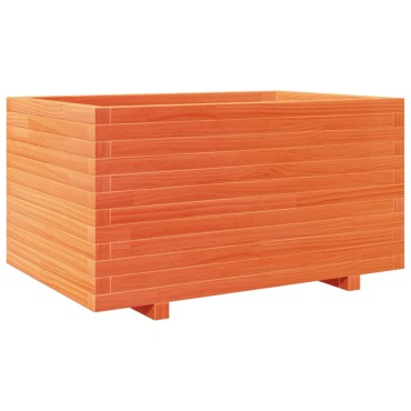 vidaXL Ζαρντινιέρα Καφέ Κεριού 90x60x49,5 εκ. από Μασίφ Ξύλο Πεύκου