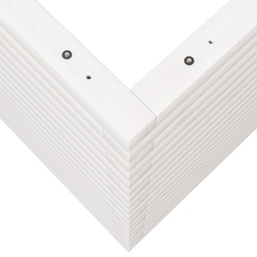 vidaXL Ζαρντινιέρα Κήπου Λευκή 110x60x68,5 εκ. από Μασίφ Ξύλο Πεύκου