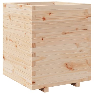 vidaXL Ζαρντινιέρα Κήπου 60x60x72,5 εκ από Μασίφ Ξύλο Πεύκου