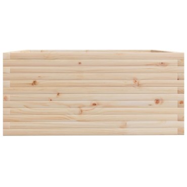 vidaXL Ζαρντινιέρα Κήπου 100x100x49,5 εκ από Μασίφ Ξύλο Πεύκου