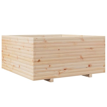 vidaXL Ζαρντινιέρα Κήπου 100x100x49,5 εκ από Μασίφ Ξύλο Πεύκου