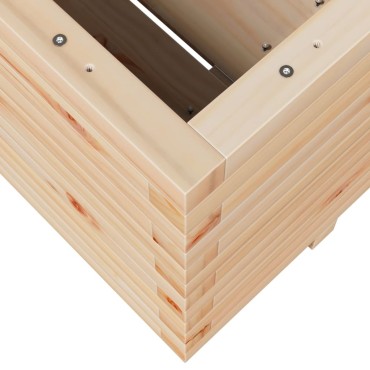 vidaXL Ζαρντινιέρα Κήπου 100x100x49,5 εκ από Μασίφ Ξύλο Πεύκου