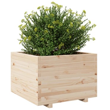 vidaXL Ζαρντινιέρα Κήπου 70x70x49,5 εκ από Μασίφ Ξύλο Πεύκου