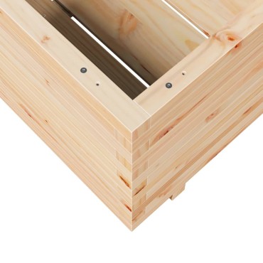 vidaXL Ζαρντινιέρα Κήπου 70x70x49,5 εκ από Μασίφ Ξύλο Πεύκου