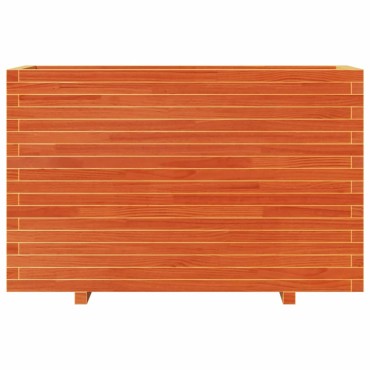 vidaXL Ζαρντινιέρα Καφέ Κεριού 110x40x72 εκ. από Μασίφ Ξύλο Πεύκου