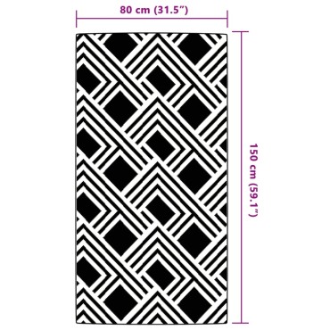 vidaXL Χαλί εξωτερικού χώρου ARAKIL γκρι 80x150 cm PP