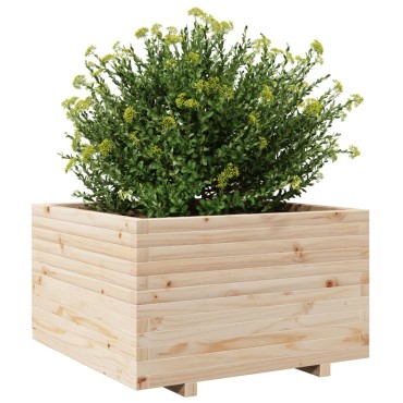 vidaXL Ζαρντινιέρα Κήπου 80x80x49,5 εκ από Μασίφ Ξύλο Πεύκου