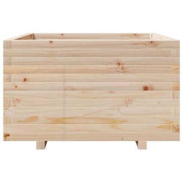 vidaXL Ζαρντινιέρα Κήπου 80x80x49,5 εκ από Μασίφ Ξύλο Πεύκου