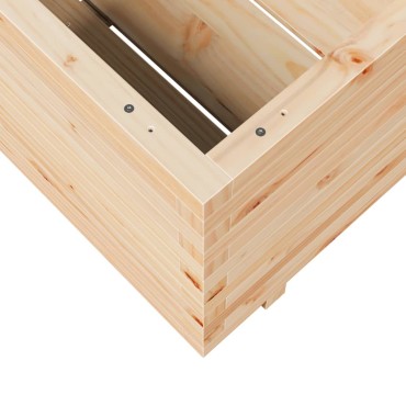 vidaXL Ζαρντινιέρα Κήπου 80x80x49,5 εκ από Μασίφ Ξύλο Πεύκου