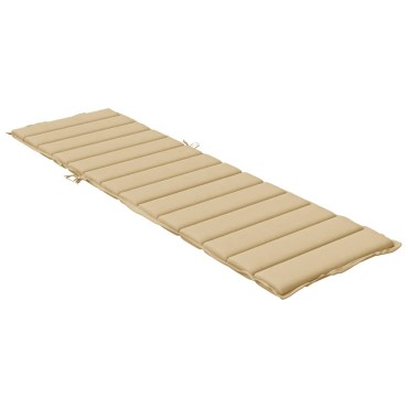 vidaXL Μαξιλάρι Ξαπλώστρας Μπεζ 200x50x4cm Ύφασμα