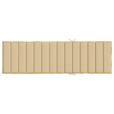 vidaXL Μαξιλάρι Ξαπλώστρας Μπεζ 200x50x4cm Ύφασμα