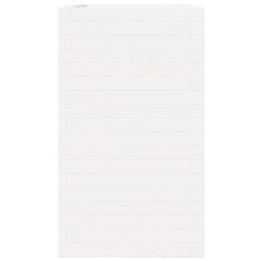 vidaXL Ζαρντινιέρα Κήπου Λευκή 90x40x72,5 εκ. από Μασίφ Ξύλο Πεύκου
