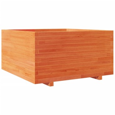 vidaXL Ζαρντινιέρα Καφέ Κεριού 90x90x49,5 εκ. από Μασίφ Ξύλο Πεύκου