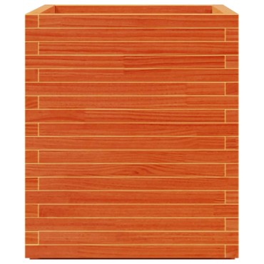vidaXL Ζαρντινιέρα Καφέ Κεριού 60x60x72,5 εκ. από Μασίφ Ξύλο Πεύκου