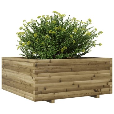vidaXL Ζαρντινιέρα Κήπου 110x110x49,5 εκ. από Εμποτισμένο Ξύλο Πεύκου
