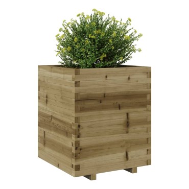 vidaXL Ζαρντινιέρα Κήπου 60x60x72,5 εκ. από Εμποτισμένο Ξύλο Πεύκου