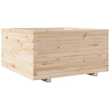 vidaXL Ζαρντινιέρα Κήπου 90x90x49,5 εκ από Μασίφ Ξύλο Πεύκου