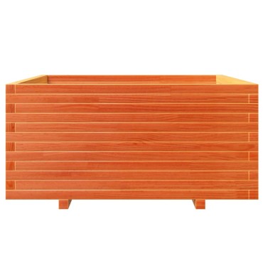 vidaXL Ζαρντινιέρα Καφέ Κεριού 100x100x49,5 εκ. από Μασίφ Ξύλο Πεύκου