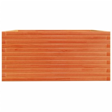 vidaXL Ζαρντινιέρα Καφέ Κεριού 100x100x49,5 εκ. από Μασίφ Ξύλο Πεύκου