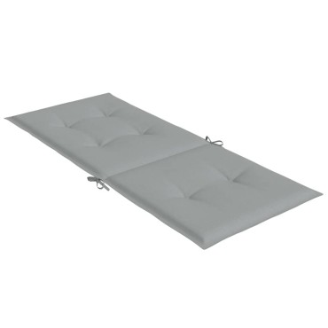 vidaXL Μαξιλάρια Καρέκλας με Πλάτη 2 τεμ. Αν. Γκρι 120x50x4cm Ύφασμα