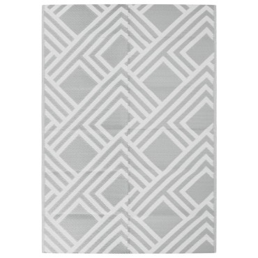 vidaXL Χαλί εξωτερικού χώρου ARAKIL Γκρι 140x200 cm PP
