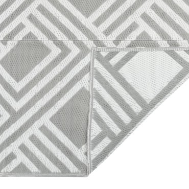 vidaXL Χαλί εξωτερικού χώρου ARAKIL Γκρι 140x200 cm PP