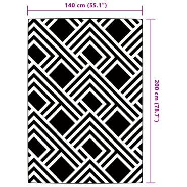 vidaXL Χαλί εξωτερικού χώρου ARAKIL Γκρι 140x200 cm PP