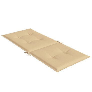 vidaXL Μαξιλάρια Καρέκλας με Πλάτη 4 τεμ. Μπεζ 120x50x7cm Ύφασμα