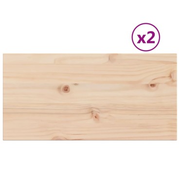 vidaXL Επιφάνειες Τραπεζιού Ορθογώνιες 2 τεμ. 60x30x2,5cm Μασίφ Πεύκο