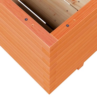 vidaXL Ζαρντινιέρα Καφέ Κεριού 110x110x49,5 εκ. από Μασίφ Ξύλο Πεύκου