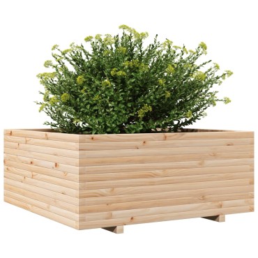 vidaXL Ζαρντινιέρα Κήπου 110x110x49,5 εκ από Μασίφ Ξύλο Πεύκου
