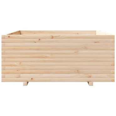 vidaXL Ζαρντινιέρα Κήπου 110x110x49,5 εκ από Μασίφ Ξύλο Πεύκου