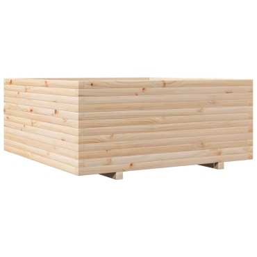 vidaXL Ζαρντινιέρα Κήπου 110x110x49,5 εκ από Μασίφ Ξύλο Πεύκου