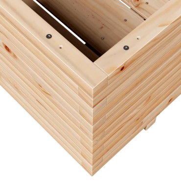 vidaXL Ζαρντινιέρα Κήπου 110x110x49,5 εκ από Μασίφ Ξύλο Πεύκου