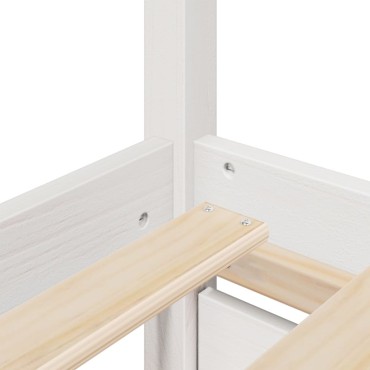 vidaXL Σκελετός Κρεβ. Χωρίς Στρώμα Λευκό 90x200cm Μασίφ Πεύκο 1 τεμ. - Μονό