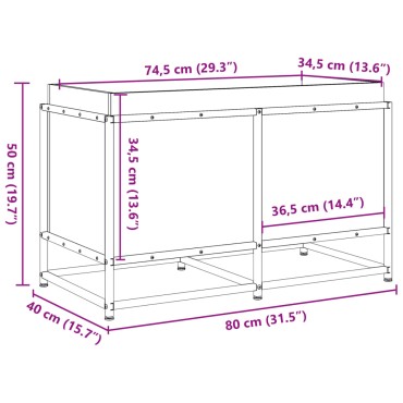 vidaXL Ζαρντινιέρα Καφέ Κεριού 80x40x50 εκ. από Μασίφ Ξύλο Πεύκου
