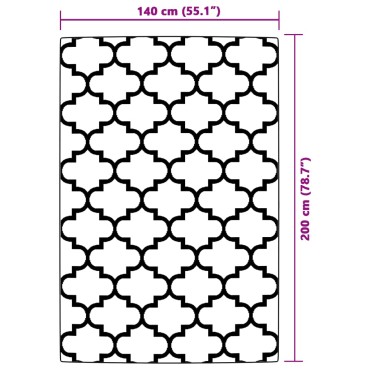 vidaXL Χαλί εξωτερικού χώρου ARAKIL μπλε 140x200 cm PP