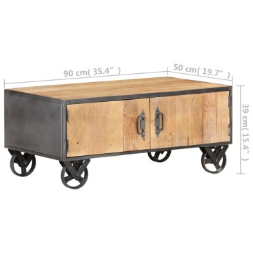 vidaXL Τραπεζάκι Σαλονιού 90x50x39cm Μασίφ Ανακυκλωμένο Ξύλο 1 τεμ.