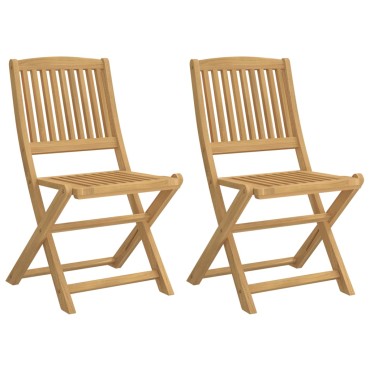 vidaXL Καρέκλες Κήπου Πτυσσόμενες 2 τεμ. 57x48,5x90cm Μασίφ Ακακία