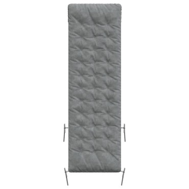 vidaXL Μαξιλάρι Ξαπλώστρας Γκρι 160x50x10cm Συνθετικό Καστόρι
