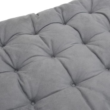 vidaXL Μαξιλάρι Ξαπλώστρας Γκρι 160x50x10cm Συνθετικό Καστόρι