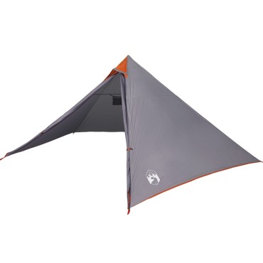 vidaXL Σκηνή Κάμπινγκ Tipi 7 Ατόμων Αδιάβροχη Γκρι/Πορτοκαλί